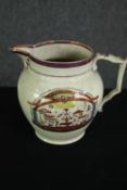 A 19th century Sunderland creamware jug. H.15cm.