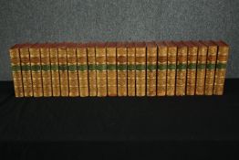 The Works of William Make peace Thackeray, twenty two leather bound and covers, published 1869 by