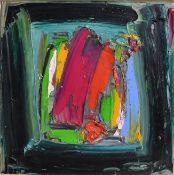 An impasto abstract oil study, titled Forgotten Melodies attributed to Alison Mcwhirter and