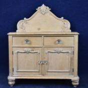Chiffonier sideboard, 19th century Continental pine. H.130 W.106 D.60cm.
