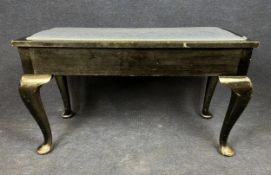 A vintage Georgian style duet stool. H.53 W.99 D.36