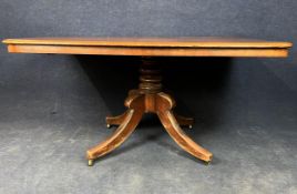 Breakfast or dining table, Regency mahogany with a tilt top action. H.71 W.137 D.94cm