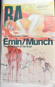 A Royal Academy exhibition poster: Emin and Munch. H.76 W. 51cm