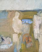 Robert Medley (1905-1994), oil on canvas, abstract figural study, signed. H.44 W.38cm