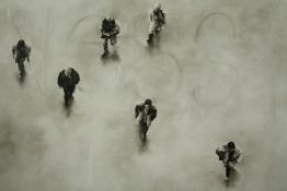TR8655 † Louise Lawton, British, 20th Century, charcoal and gesso on board, 'Untitled 1', signed and
