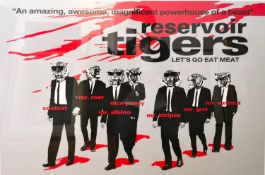A framed and glazed limited edition tigers print 5/30, a spoof of the film poster 'Reservoir