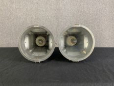 A pair of vintage Philips stage lights. Diameter 22cm x Depth 29cm.