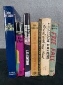 Seven vintage books to include a signed copy of The Secret Pilgrim by John le Carre along with first