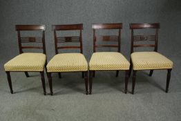 Dining chairs, a set of four Georgian mahogany.