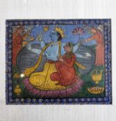 A framed and glazed 19th century Indian gouache on paper, possibly Kulu Hill, depicting Lord