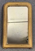 Pier mirror, 19th century French gilt framed, original plate with label to the reverse. H.91 W.56cm