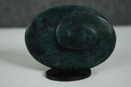 Charlotte Mayer (1929-2022), Small Journey, bronze on stand, initialled. H.7 W.9cm.