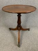 Lamp table, 19th century mahogany with circular dish top. H.70 Dia.59cm.