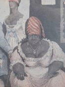 After Thomas Rowlandson, a framed and glazed print; Rachel Pringle of Barbadoes, framed and