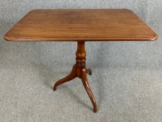 Occasional table, Georgian mahogany with a tilt top action. H.73cm x W.83 x D.53