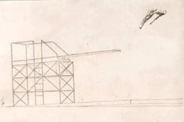 A signed and limited edition architectural/conceptual etching on wove titled 'Moline, Illinois' by