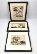 A signed etching titled 'A Wel Road' by William Tatton Winter (1855-1928), along with another
