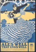 An original poster for The Royal Shakespeare Company’s 1981 production of 'All’s Well That Ends