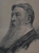 A signed framed and glazed lithograph, portrait study, C.1900. H.56 W.45.5cm.