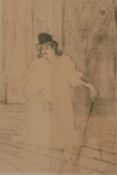After Henri de Toulouse-Lautrec, a lithograph in colours after the original titled 'Cissy Loftus'