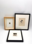 Eric Gill (1882-1940), three framed and glazed wood engravings. largest H.23.5 L.26.5cm