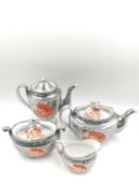 A rare late 18th/early 19th century Factory Z Staffordshire silver lustre part tea and coffee