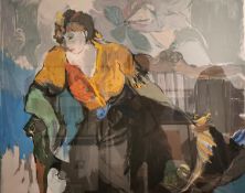 Itzchak Tarksay (1935-2012), a signed and dated limited edition serigraph print titled 'Lady in