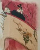After Henri de Toulouse-Lautrec, signed lithograph in colours titled 'La Loge au Mascaron Doré'.