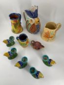 A miscellaneous collection of mid century and later chicken decorated ceramics. H.26cm (largest)