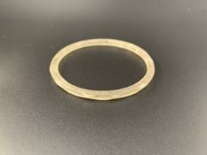 Antiquity, a Roman glass bracelet with bevelled detail. Dia.7cm