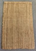 A contemporary Jute rug. L.154 W.91cm