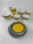 A part tea service, early 20th century Royal Worcester to include four plates, cups and saucers. H.