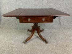 Pembroke dining table, Regency mahogany. H.72 W.112 D.99cm