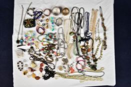 A collection of costume jewellery.