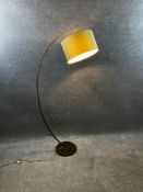 A contemporary arc style floor standing lamp. H.165 W.40 Dia.80cm.