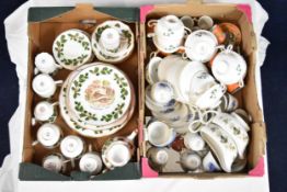Two boxes of mixed china to include Minton and Queen's