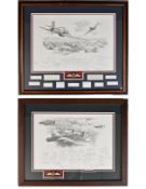 A Nicolas Trudgian print; Five in One Day, signed by the artist on day of issue and multi signed