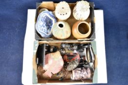 A miscellaneous collection of ceramic and other items.