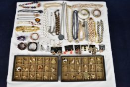 A collection of costume jewellery
