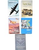 Signed and multi signed by veterans WW2 RAF books including Flight Lt Ted Stocker.