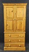 A Victorian style wardrobe / press cabinet. H.182 W.90 D.58cm.
