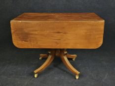 An early 19th century mahogany drop flap Pembroke table. H.72 W.120 D.100cm.