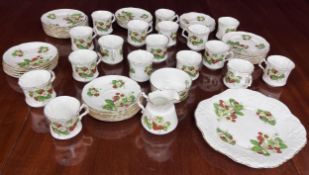 An extensive Hammersley Strawberry Ripe tea service.