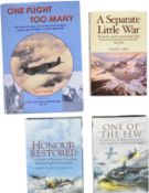 Signed and multi signed by veterans WW2 RAF books including Squadron Leader Peter Brown.