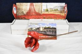 Tower Of London Ceramic Poppy By Paul Cummins. With certificate and original box.