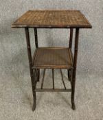 A 19th century bamboo occasional table. H.69 W.42cm
