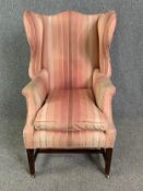 Wing armchair, Georgian mahogany. H.108 W.61 D.67cm