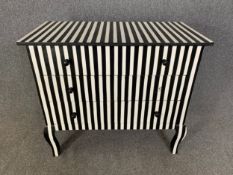 A contemporary painted chest of drawers. H.80 W.90 D.45cm