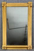 Pier mirror, early 19th century giltwood and gesso. H.90 W.57cm