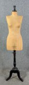 A vintage Stockman mannequin on adjustable tripod base. H.158cm